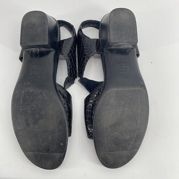 SAS Tripad Comfort Sole SUNTIMER BLACK CROC Leather Sandal Sz - Picture 8 of 8